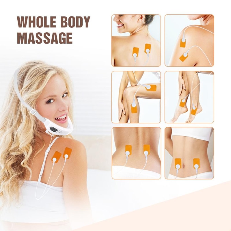 Microcurrent Facial Massager With LED Light Therapy And V Line Face Slimming Remote 4