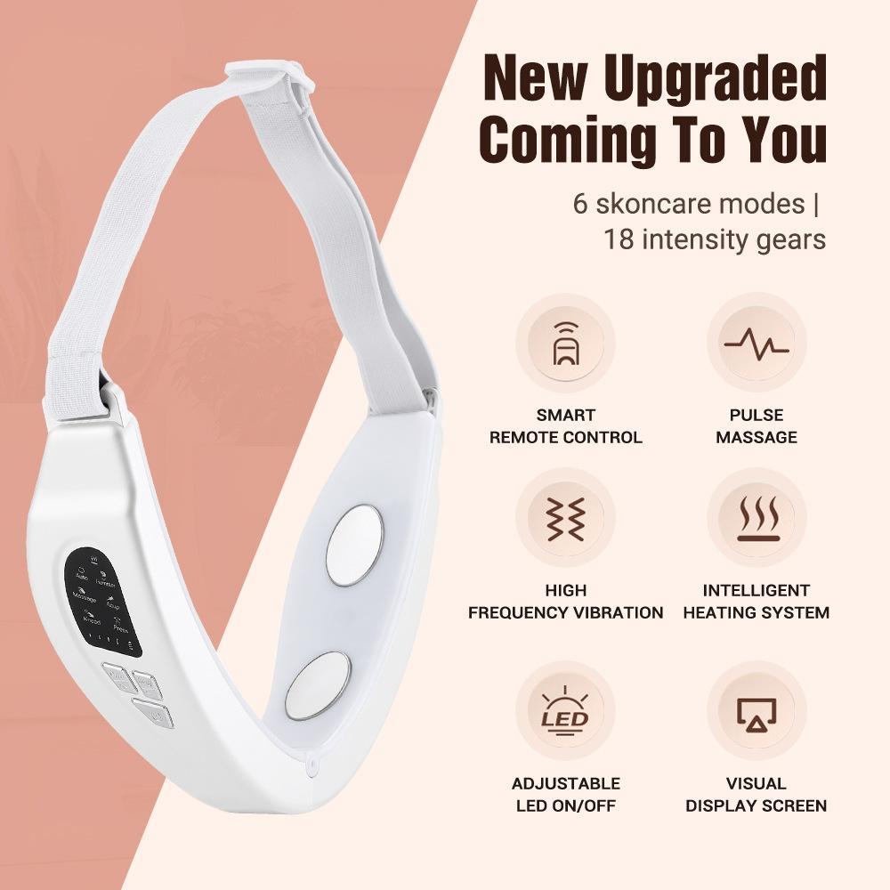 Microcurrent Facial Massager With LED Light Therapy And V Line Face Slimming Remote 9