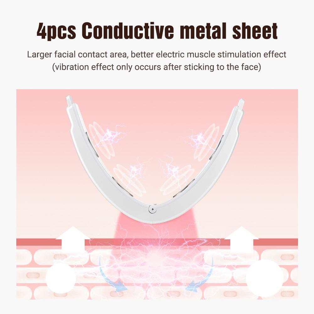Microcurrent Facial Massager With LED Light Therapy And V Line Face Slimming Remote 13