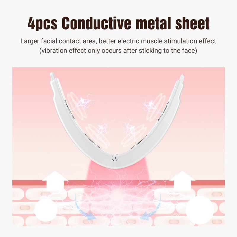 Microcurrent Facial Massager With LED Light Therapy And V Line Face Slimming Remote 13