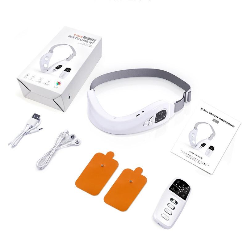Microcurrent Facial Massager With LED Light Therapy And V Line Face Slimming Remote 8