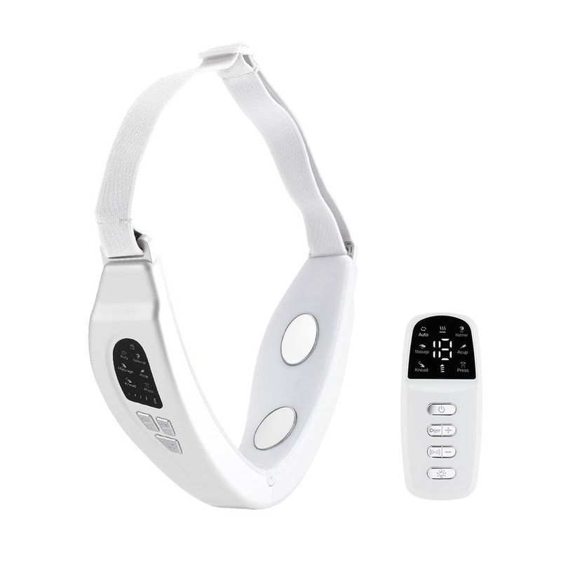 Microcurrent Facial Massager With LED Light Therapy And V Line Face Slimming Remote 14