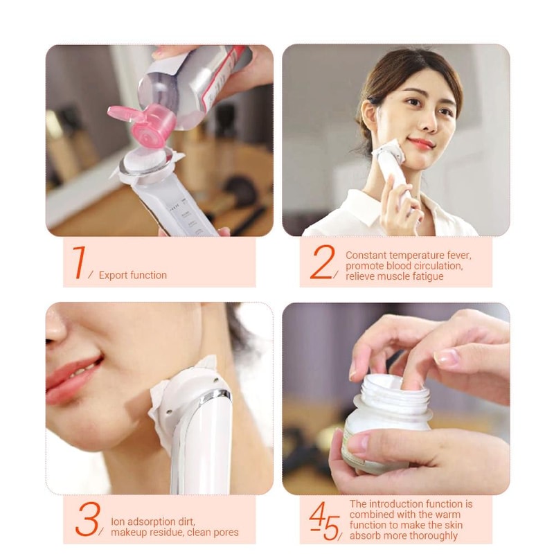 Microcurrent Ion Facial Cleansing Massager For Deep Clean Skin Rejuvenation 4