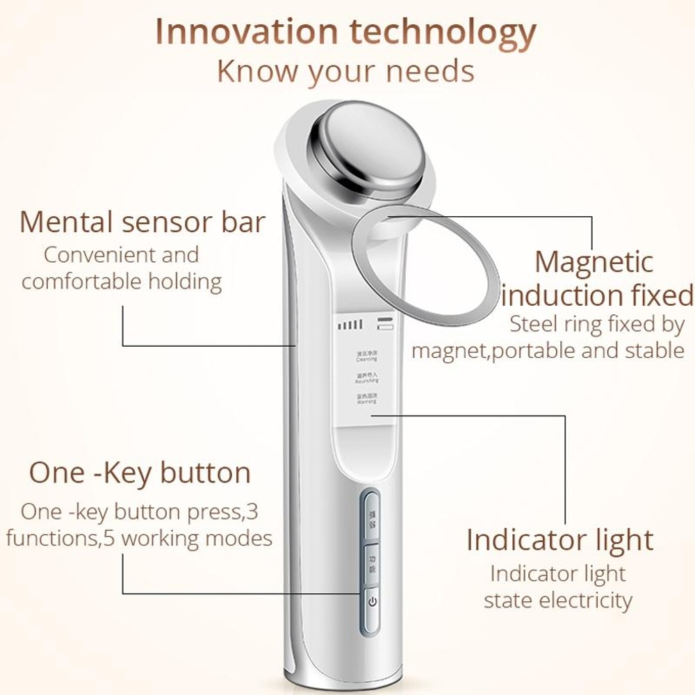 Microcurrent Ion Facial Cleansing Massager For Deep Clean Skin Rejuvenation 12