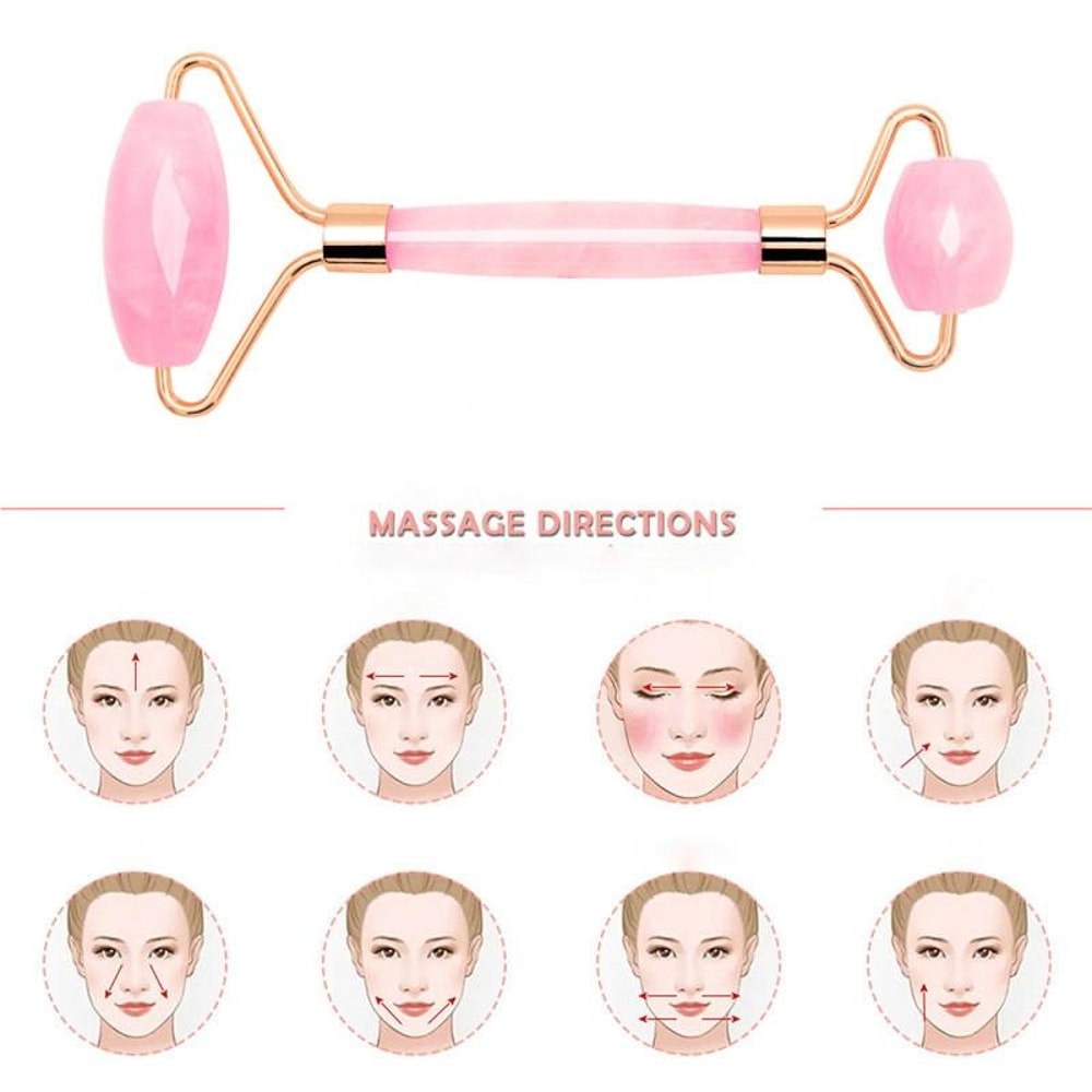Quartz Roller and Jade Face Roller for Face and Body Massage