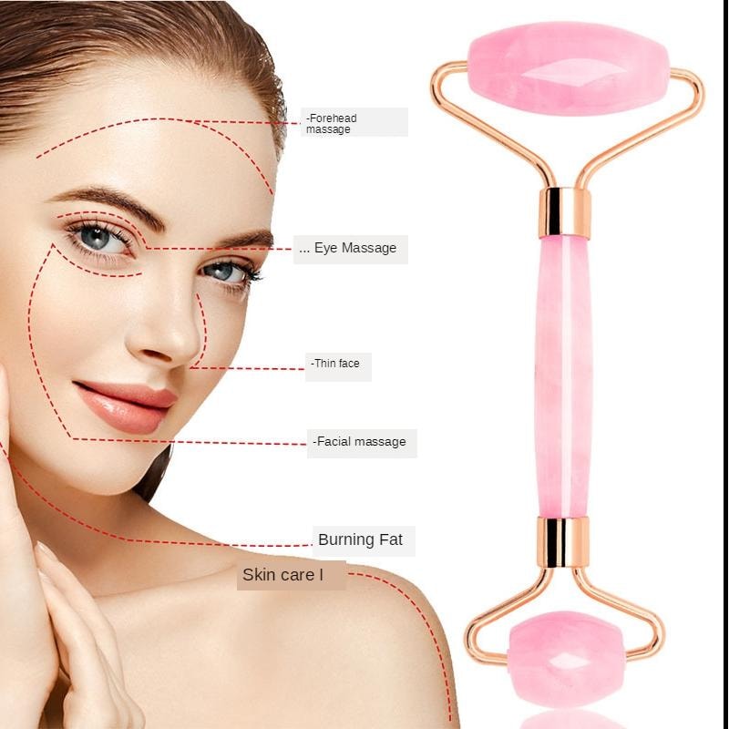 Quartz Roller and Jade Face Roller for Face and Body Massage