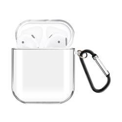 clear airpods case with hook portable protective cover