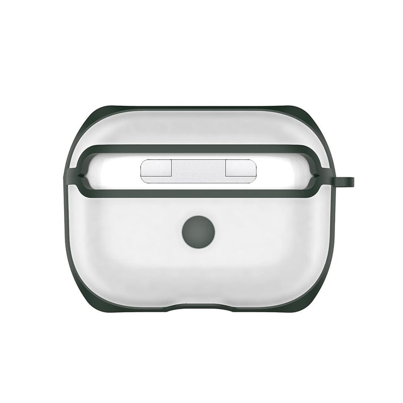 Transparent AirPods Pro Case with Hook, Shockproof PC TPU Cover for Wireless Charging