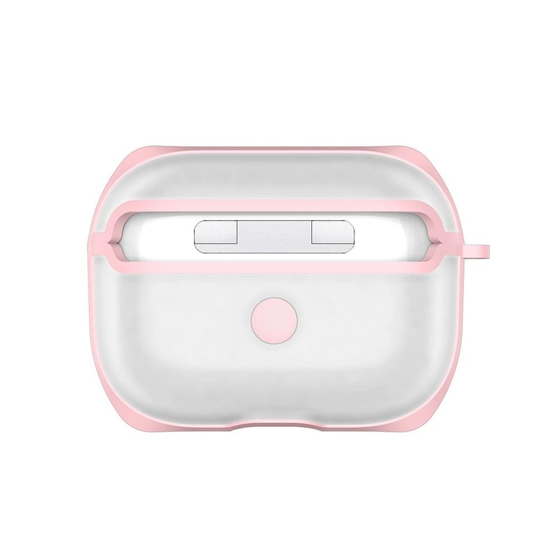 Transparent AirPods Pro Case with Hook, Shockproof PC TPU Cover for Wireless Charging
