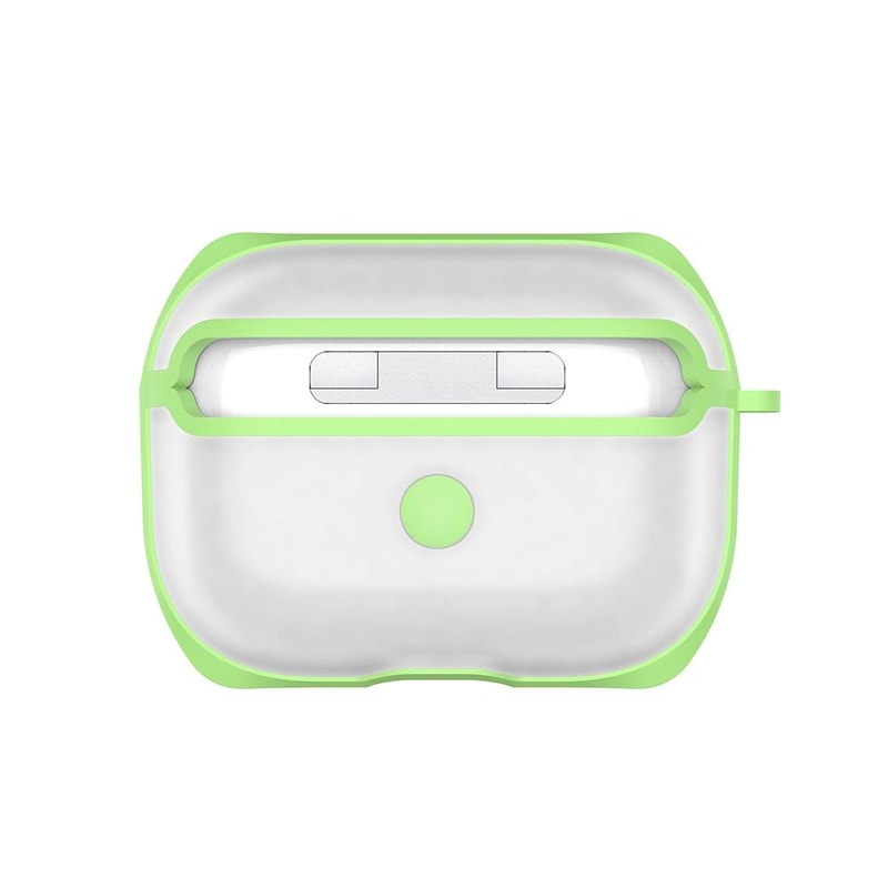 Transparent AirPods Pro Case with Hook, Shockproof PC TPU Cover for Wireless Charging