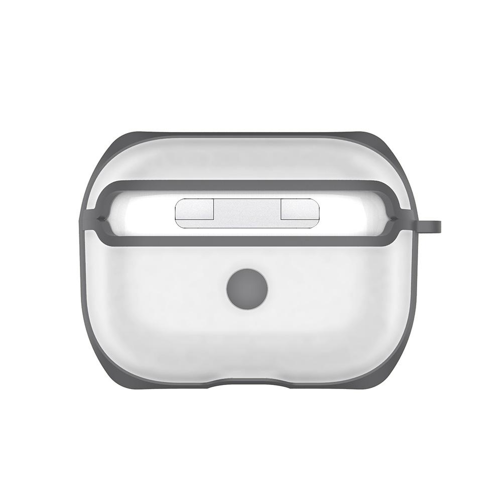 Transparent AirPods Pro Case with Hook, Shockproof PC TPU Cover for Wireless Charging