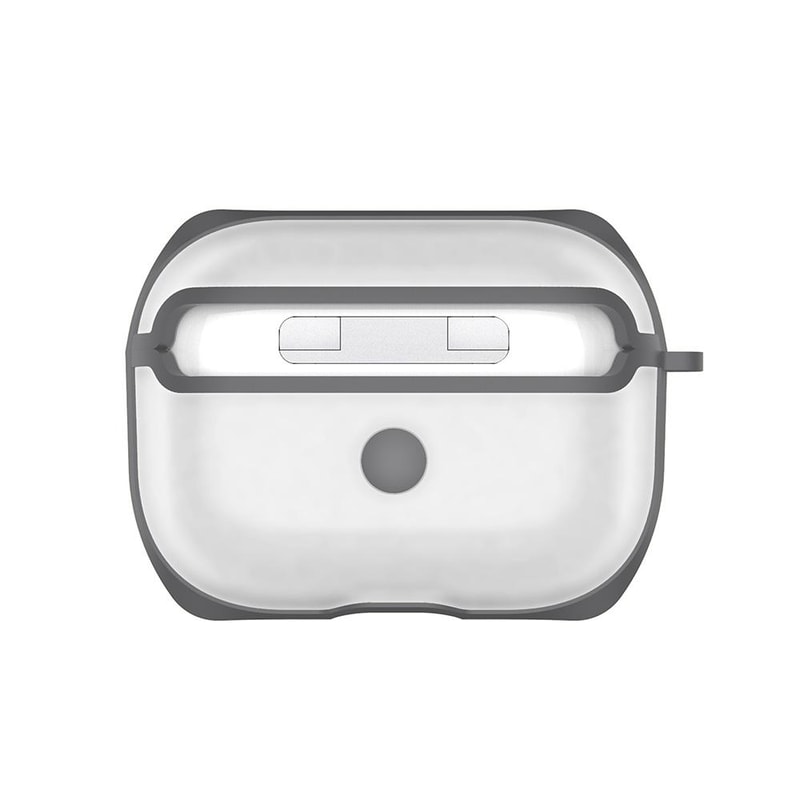 Transparent AirPods Pro Case with Hook, Shockproof PC TPU Cover for Wireless Charging