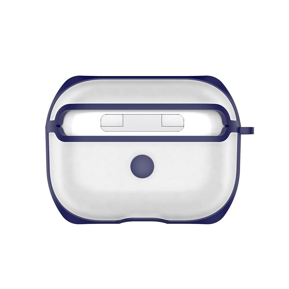 Transparent AirPods Pro Case with Hook, Shockproof PC TPU Cover for Wireless Charging