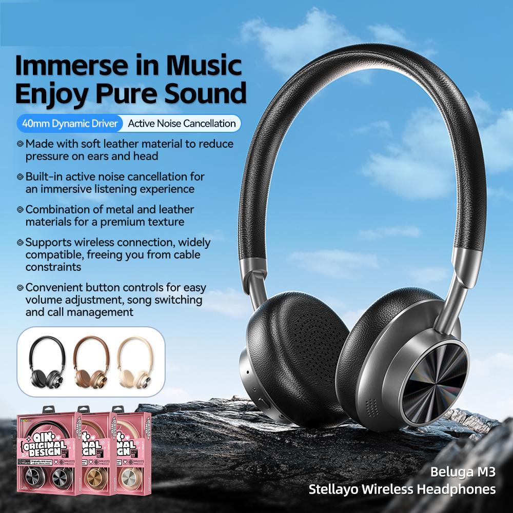 Bluetooth Headphones With Long Battery Life Wireless Over Ear Headset With Deep Bass Clear Calls C 2