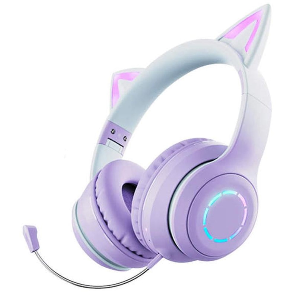Cat Ear Bluetooth Headphones With RGB Lights And Detachable Mic 7