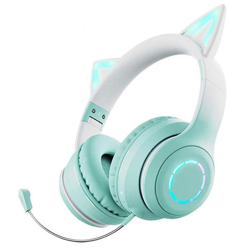 Cat Ear Bluetooth Headphones With RGB Lights And Detachable Mic 9