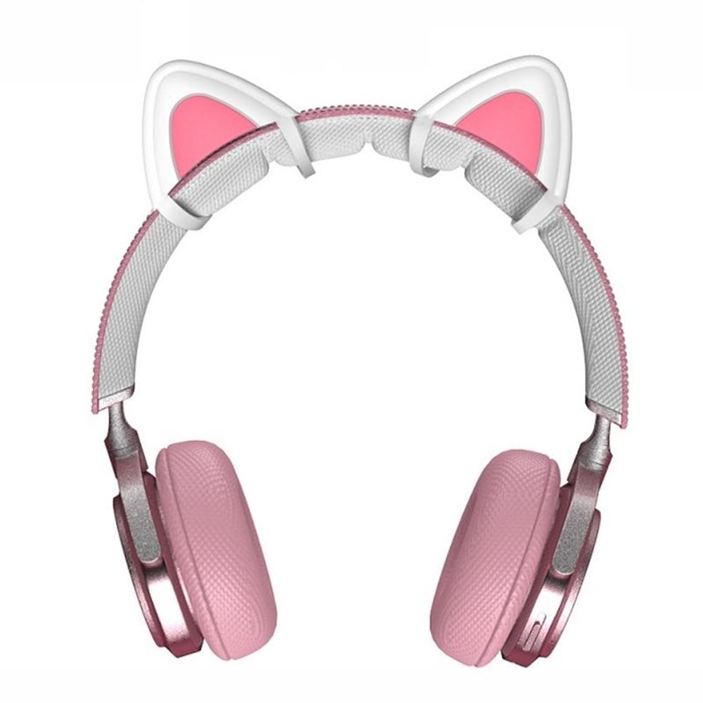 Silicone Cat Ears Headphone Accessory White Snap On Headset Decoration 6