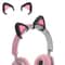 Silicone Cat Ears Headphone Accessory White Snap On Headset Decoration