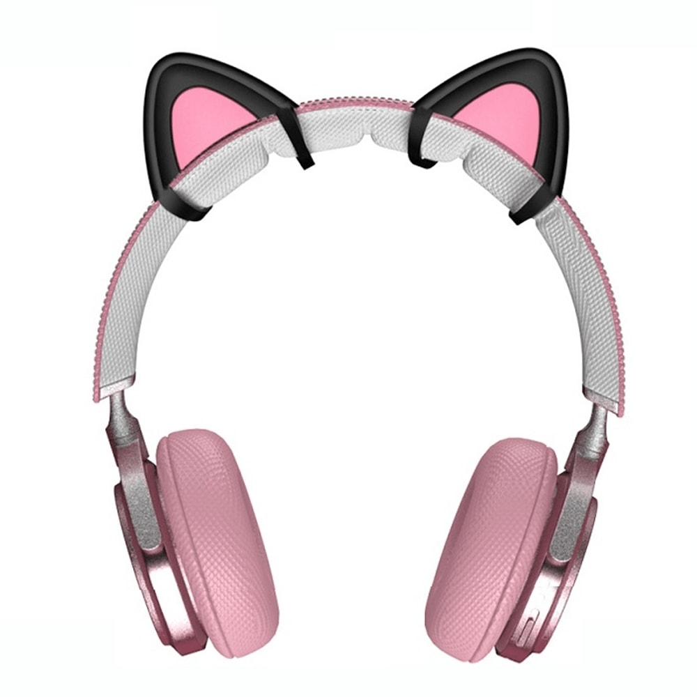 Silicone Cat Ears Headphone Accessory White Snap On Headset Decoration 5