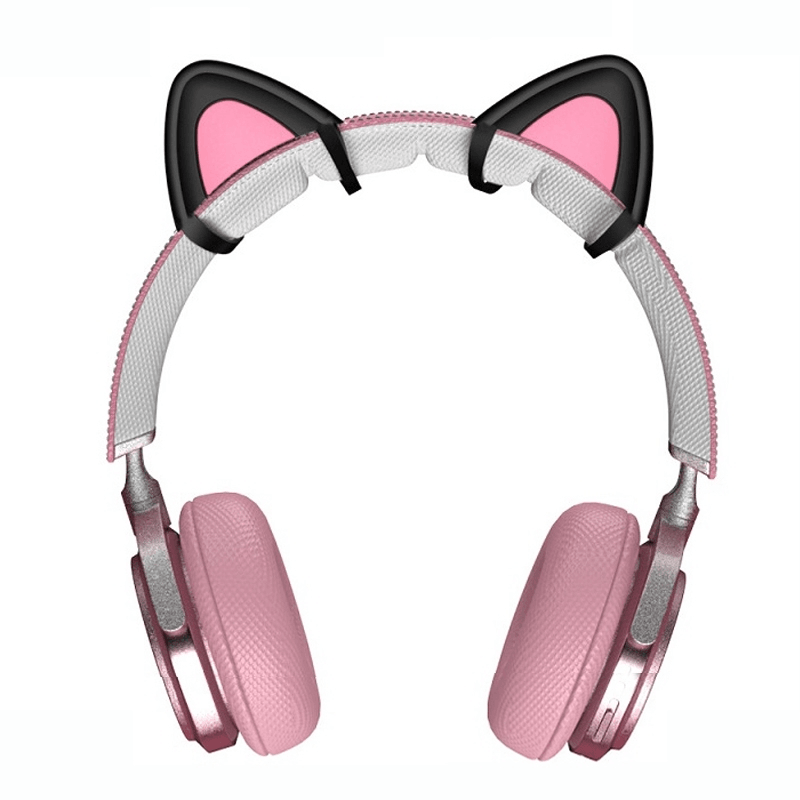Silicone Cat Ears Headphone Accessory White Snap On Headset Decoration 5