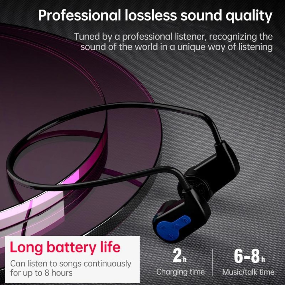 Bone Conduction Wireless Headphones Bluetooth Waterproof 6