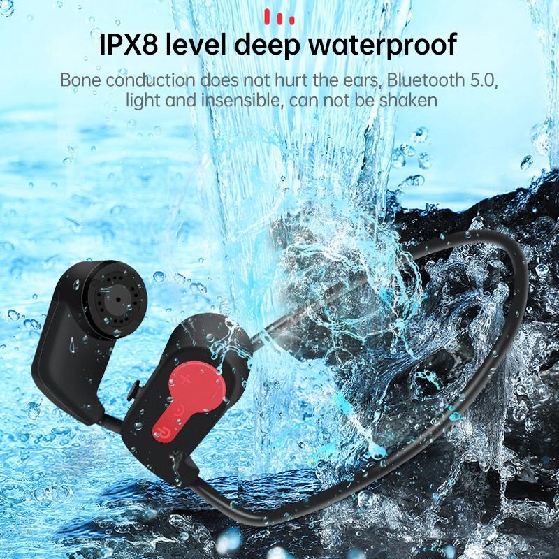 Bone Conduction Wireless Headphones Bluetooth Waterproof 7