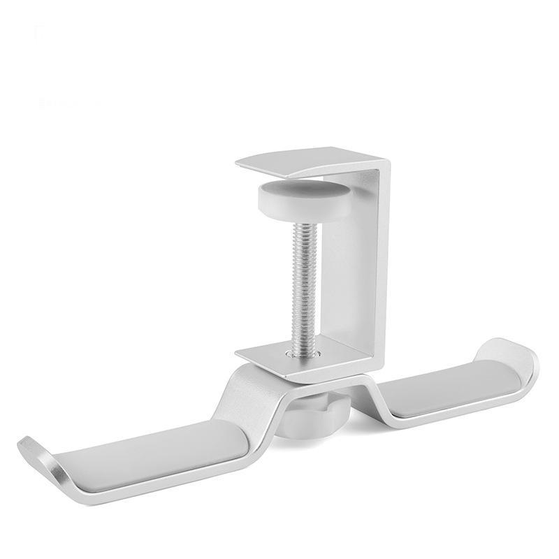 Universal Metal Headphone Stand with Double Bracket & Desktop Clip