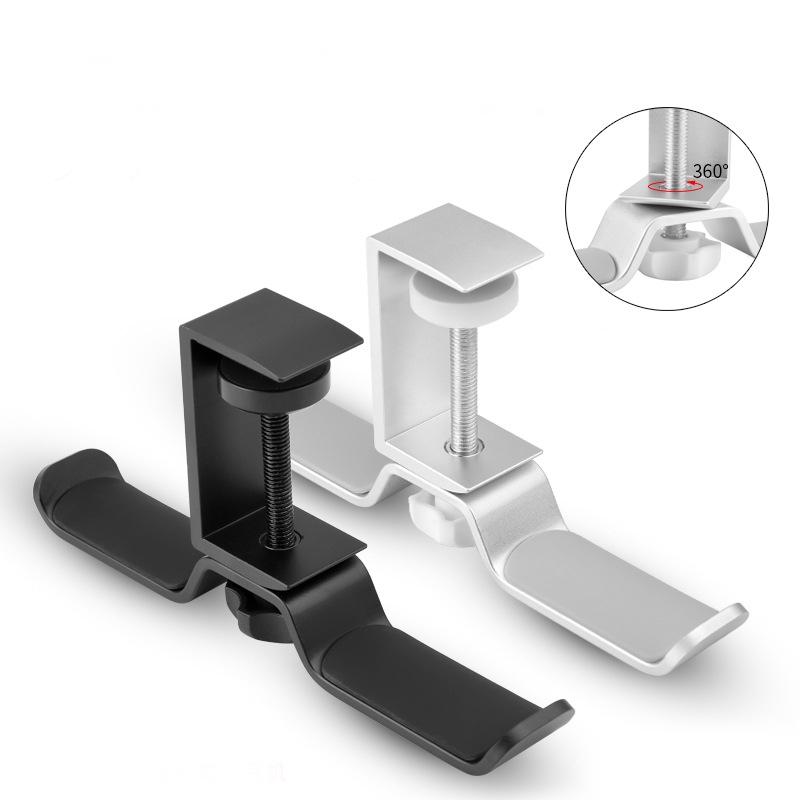 Universal Metal Headphone Stand with Double Bracket & Desktop Clip