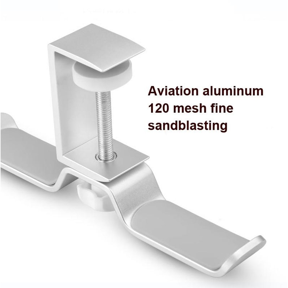 Universal Metal Headphone Stand with Double Bracket & Desktop Clip