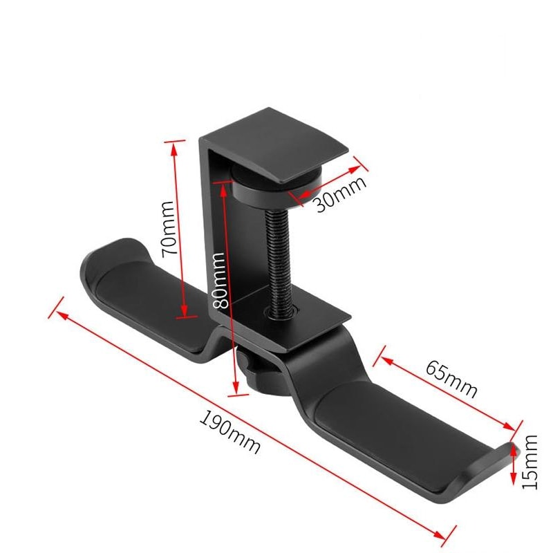 Universal Metal Headphone Stand with Double Bracket & Desktop Clip