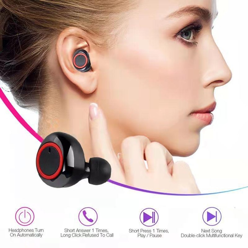 Sports Outdoor TWS Bluetooth Touch Wireless Earbuds 2