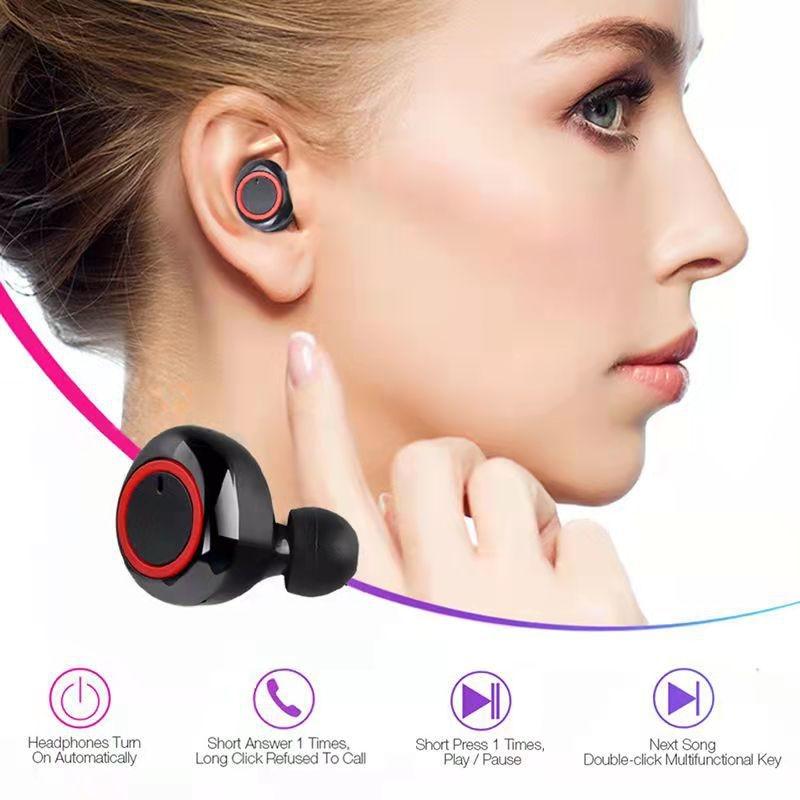 Sports Outdoor TWS Bluetooth Touch Wireless Earbuds 2