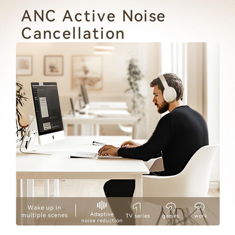 Zero Pressure Bluetooth Headphones with ANC