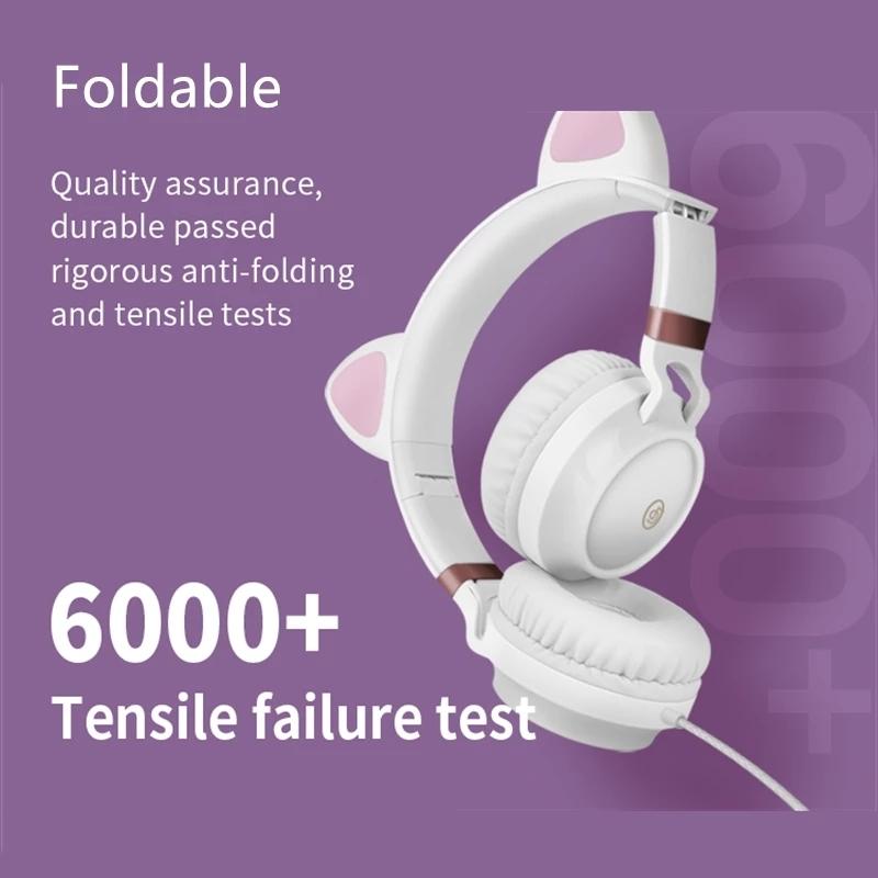 Cat Ear Stereo Headphones With Microphone For Gaming Music Lovers 6