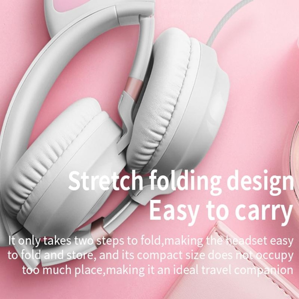 Cat Ear Stereo Headphones With Microphone For Gaming Music Lovers 7