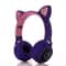 Foldable Cat Ear Bluetooth Headphones With LED Lights And Mic 0