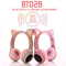 Foldable Cat Ear Bluetooth Headphones With LED Lights And Mic 7