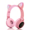 Foldable Cat Ear Bluetooth Headphones With LED Lights And Mic 13