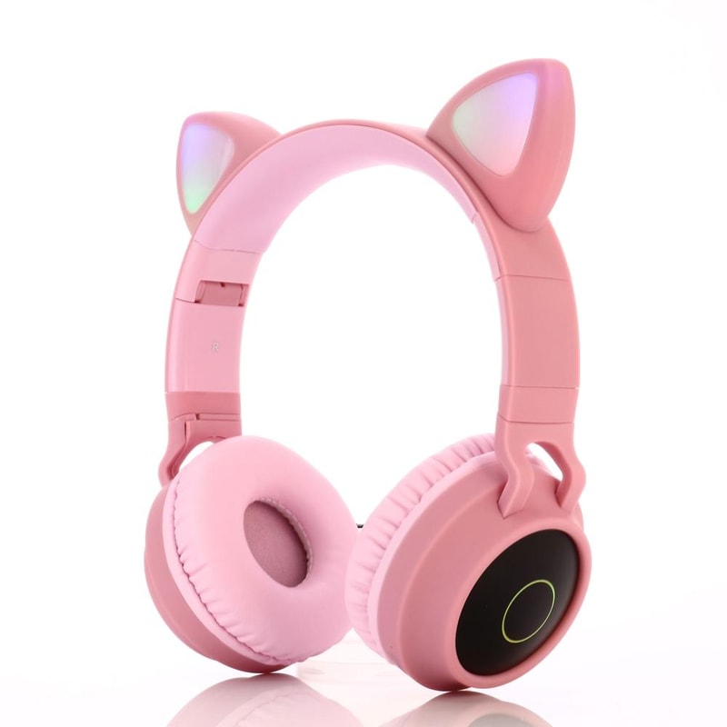 Foldable Cat Ear Bluetooth Headphones With LED Lights And Mic 13
