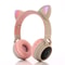Foldable Cat Ear Bluetooth Headphones With LED Lights And Mic 14
