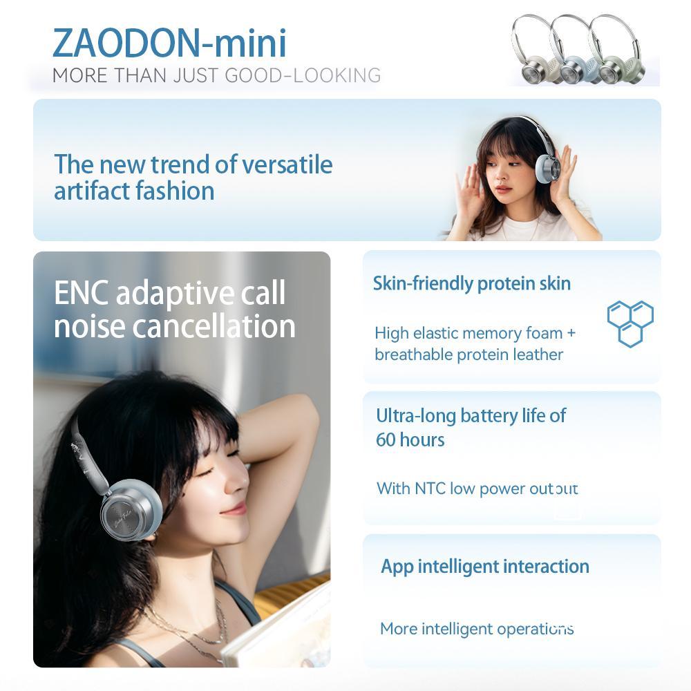 Mini Open-Ear Noise Cancelling Bluetooth Headphones HiFi Sound