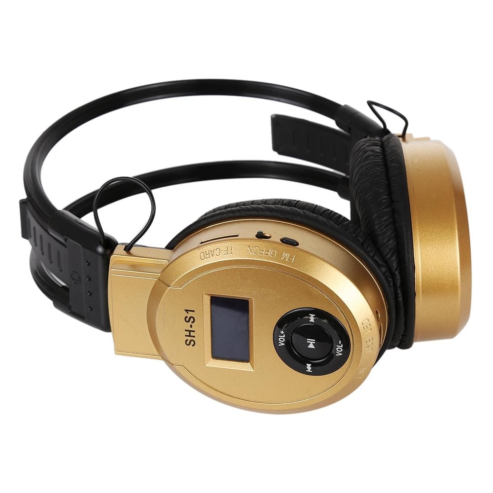 Folding HiFi Wireless Sports Headphones With LCD Track Display 1