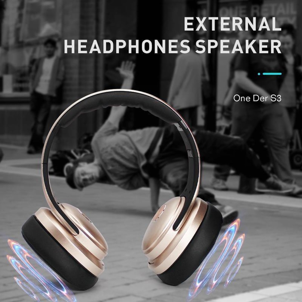 Wireless Bluetooth Headphone Speaker Noise Cancelling Over Ear Stereo 3