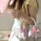 Transparent Ribbon Protective Case Pink