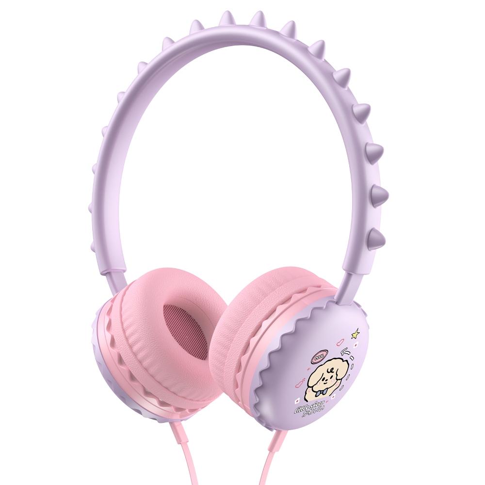 Cute Cartoon Wired Headphones With Microphone For Kids 0