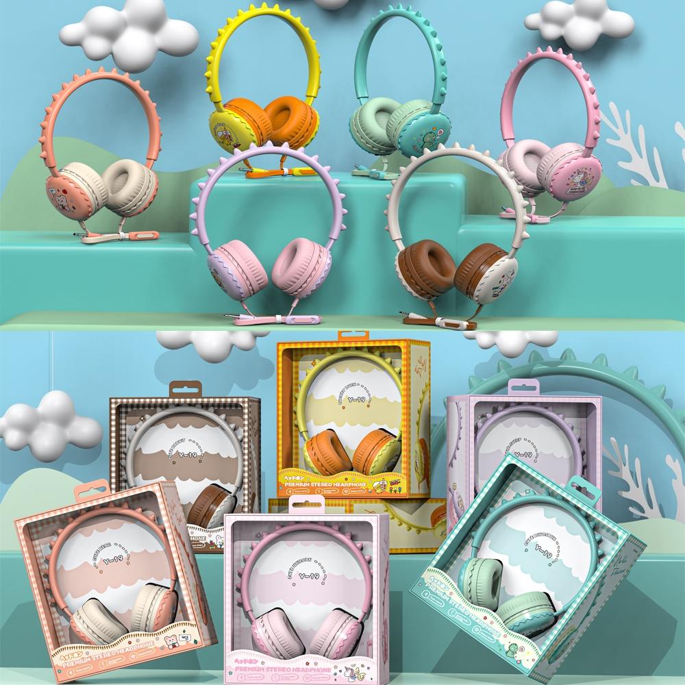 Cute Cartoon Wired Headphones With Microphone For Kids 5