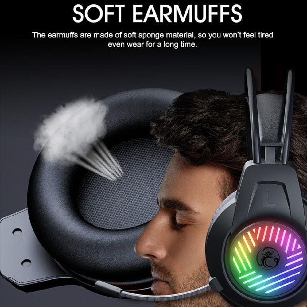 Heavy Bass Wired PC Gaming Headset with Jack