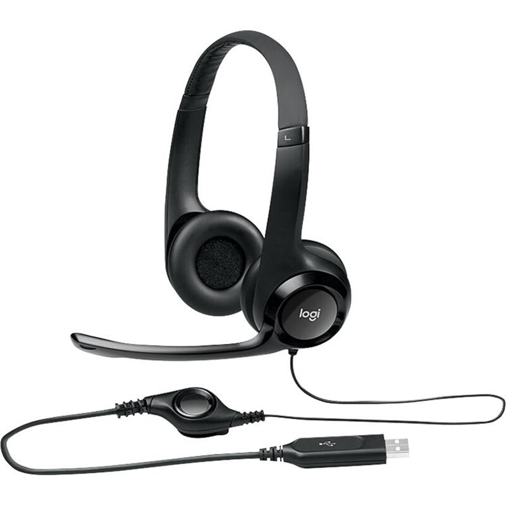Wired Headset with Noise Cancelling Microphone Stereo Comfort