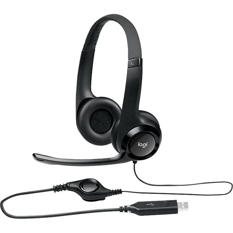 Wired Headset with Noise Cancelling Microphone Stereo Comfort