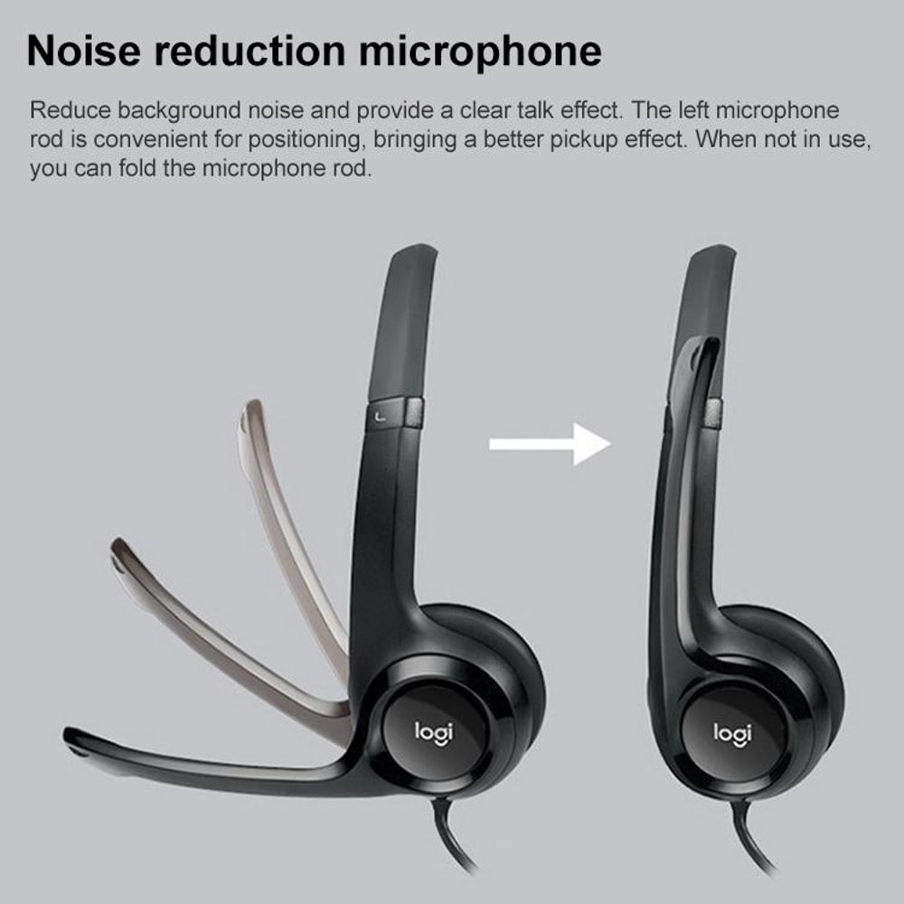 Wired Headset with Noise Cancelling Microphone Stereo Comfort